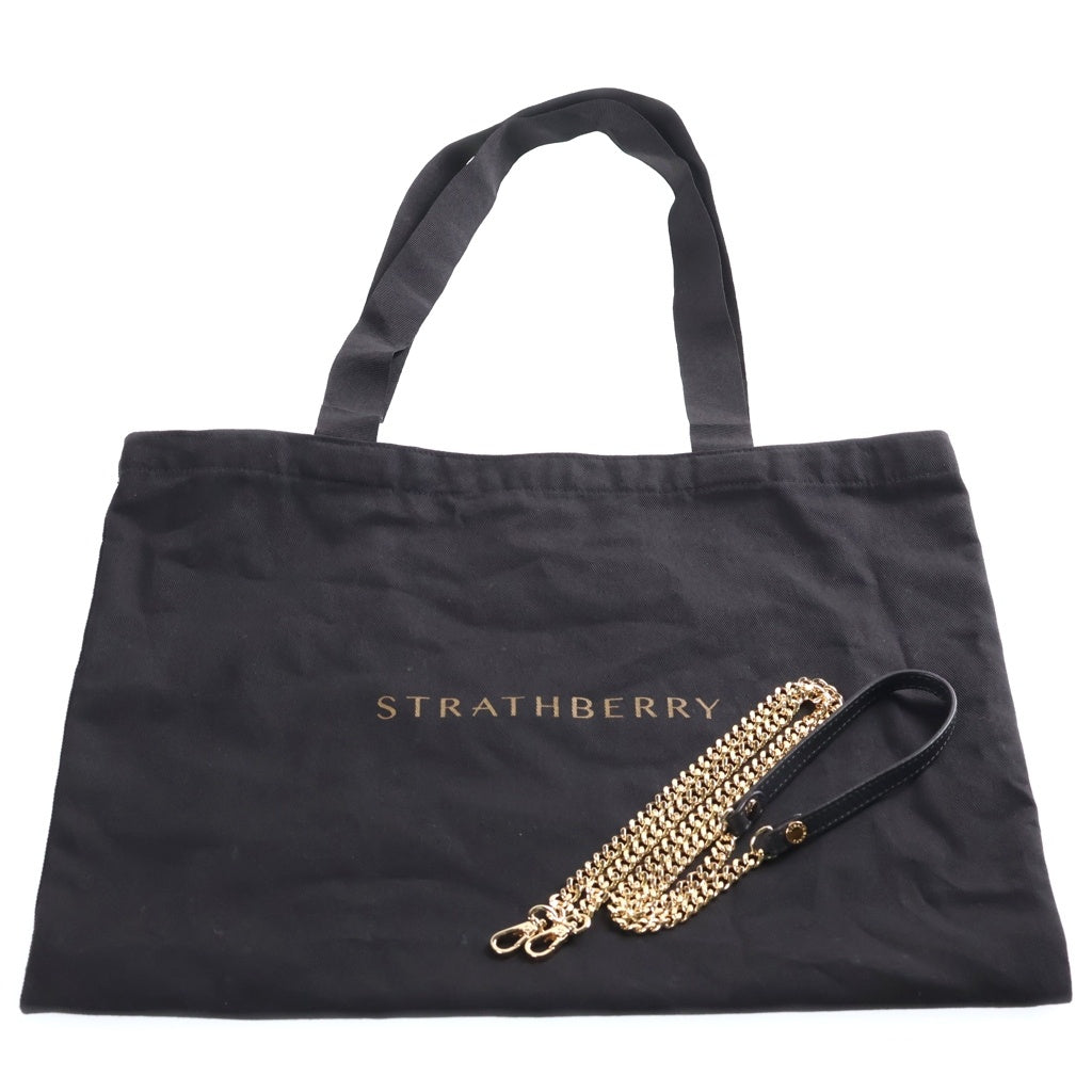 NO BRAND(ノーブランド) STRATHBERRY（ストラスベリー）ナノトート 2ウェイ ハンドバッグ ショルダーバッグ ブラック レディース