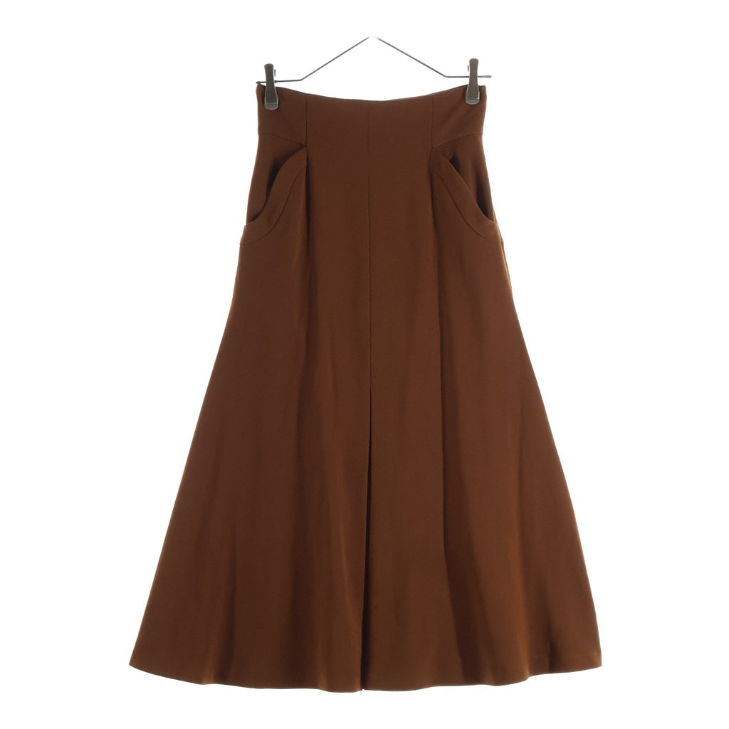 Mame Kurogouchi(マメ クロゴウチ) High Waist Tucked Skirt ハイウエスト タック フレアスカート レディース ブラウン MM20PF-SK708