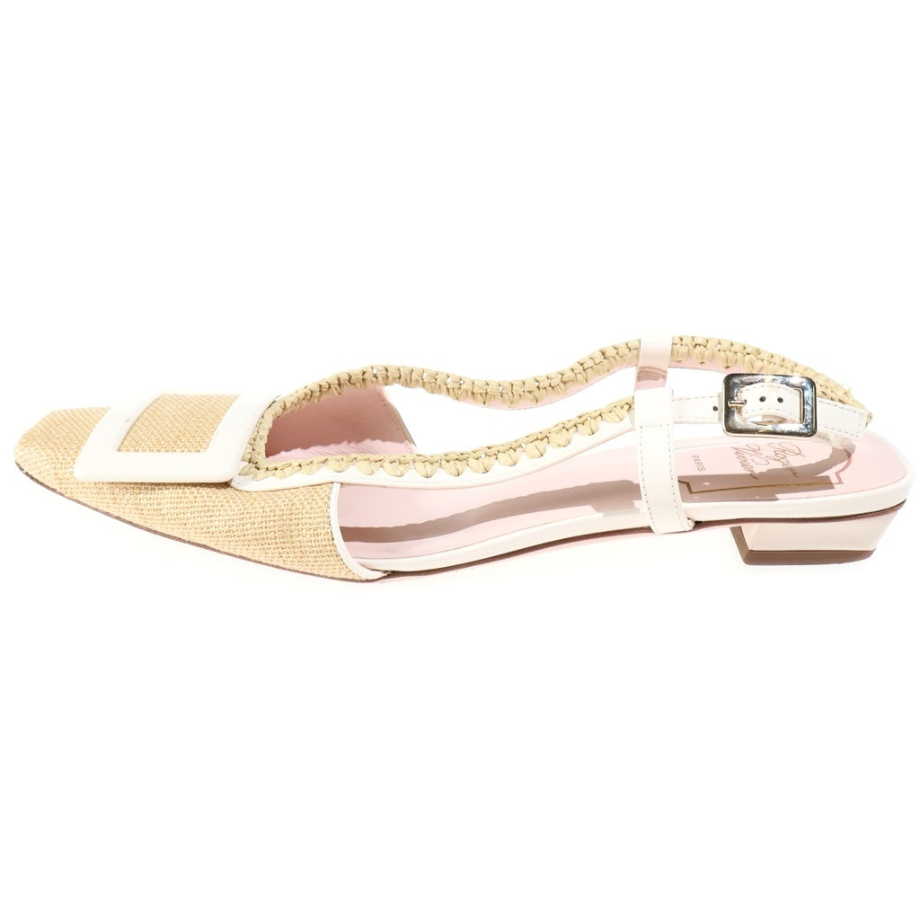 Roger Vivier(ロジェヴィヴィエ) BV BRAIDED SLING スリングバッグ ヒール パンプス ベージュ レディース