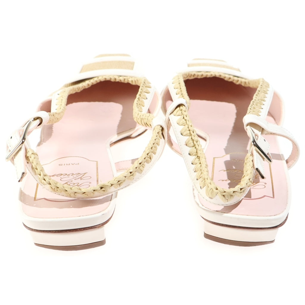 Roger Vivier(ロジェヴィヴィエ) BV BRAIDED SLING スリングバッグ ヒール パンプス ベージュ レディース