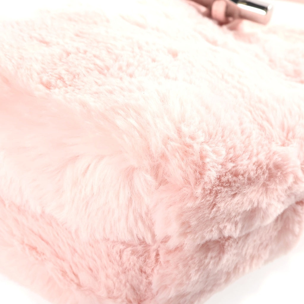 LONGCHAMP(ロンシャン) Le Roseau Faux Fur Bucket Bag XS ル ロゾ フェイクファー バケットバッグ ハンドバッグ ピンク レディース 10279HFUP90