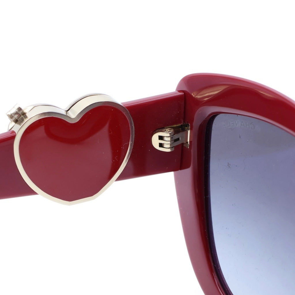 CHANEL(シャネル) サイドハート ココマーク ミラー バタフライ サングラス アイウェア レッド レディース c.1759/S6