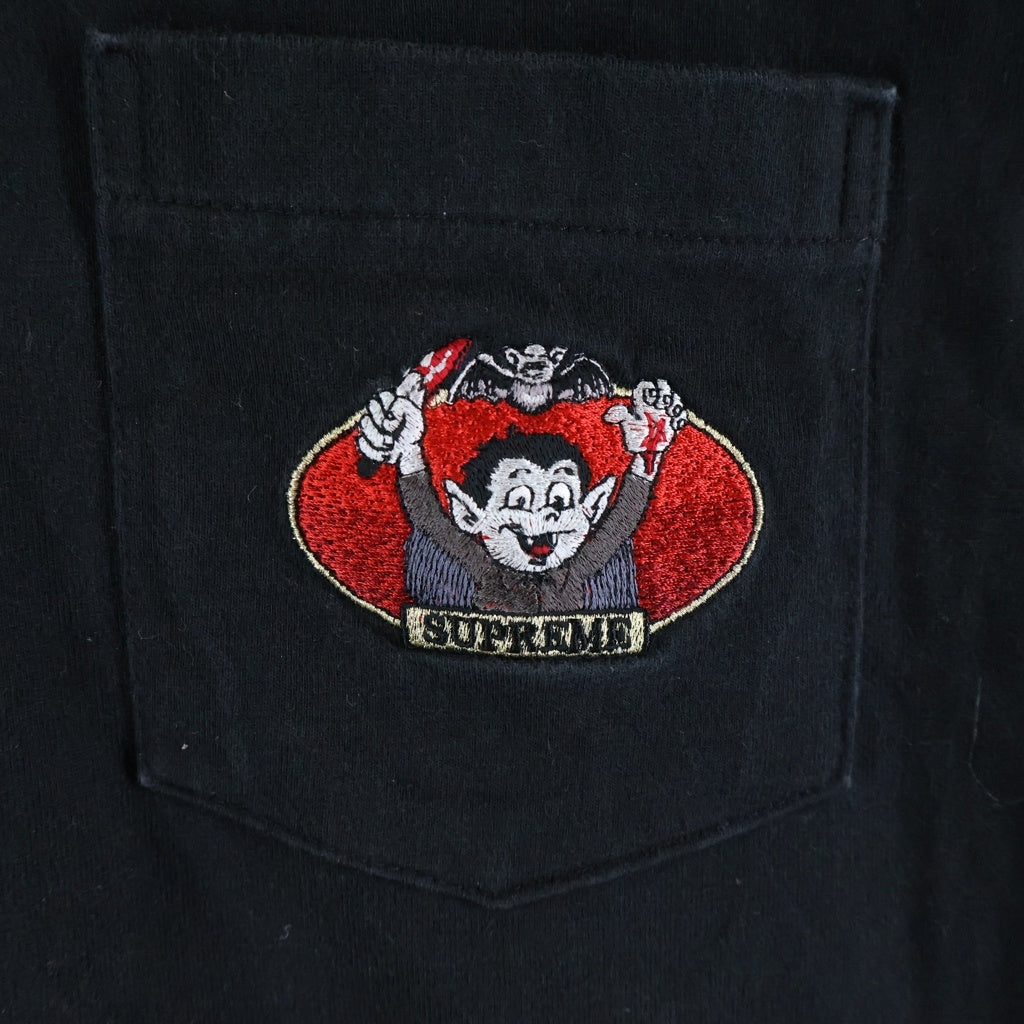 SUPREME(シュプリーム) 21AW Vampire Boy L/S Pocket Tee ヴァンパイア ボーイ エルエス ポケット クルーネック 長袖 ロング Tシャツ ブラック