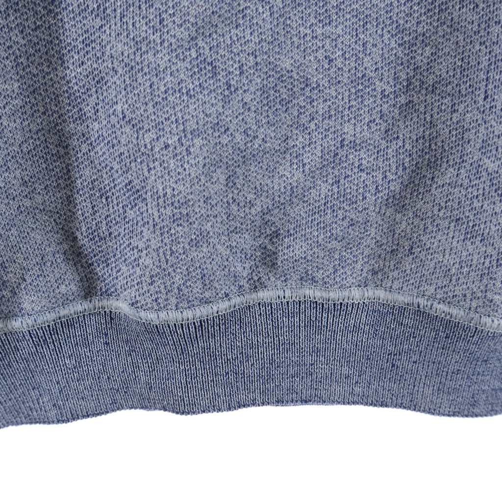 JIL SANDER(ジルサンダー) 前Vガセット 袖切りっぱなしデザイン クルーネック 半袖 ニットTシャツ グレー/ブルー OM751053MY24041851