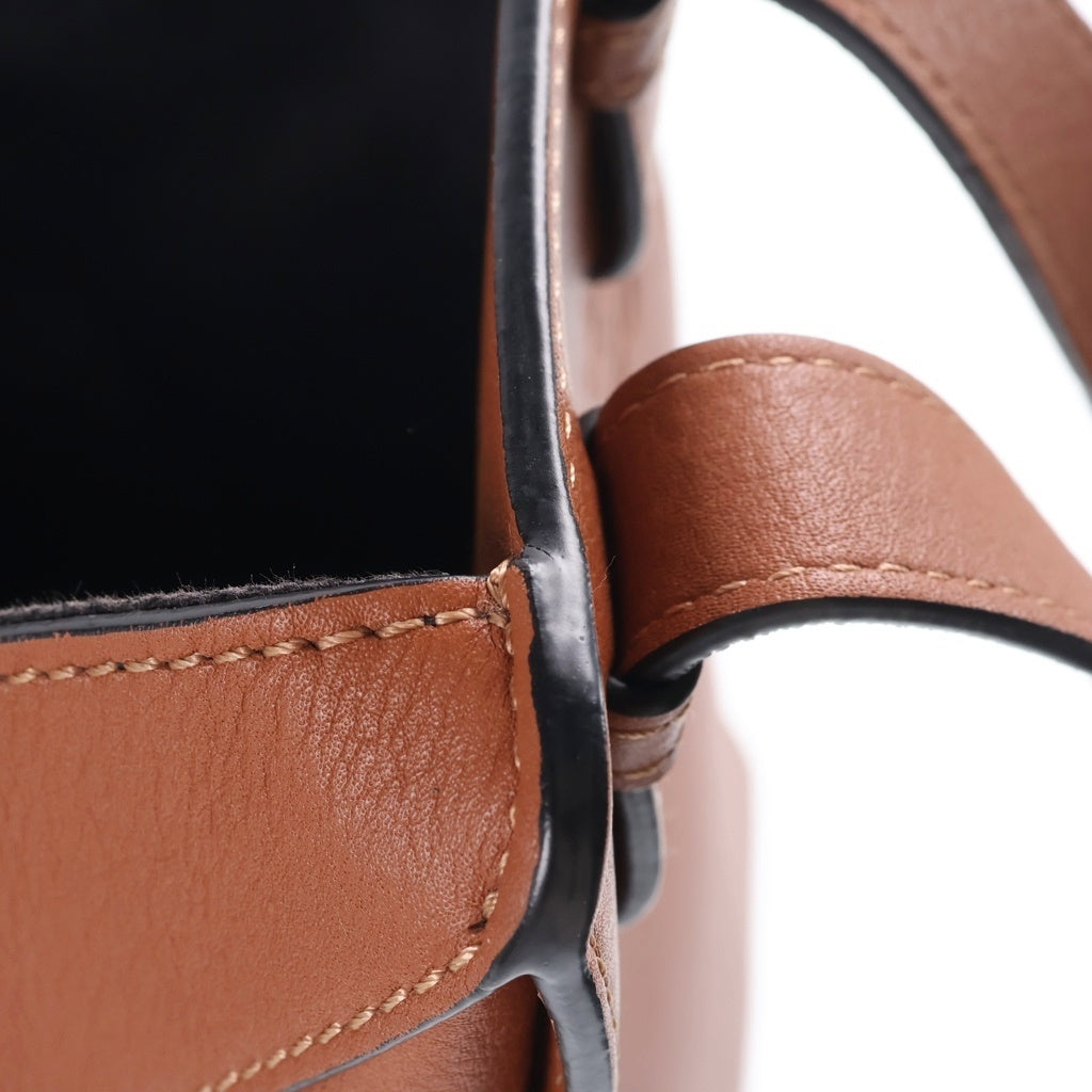 LOEWE(ロエベ) ハンモック スモール 2WAYハンドバッグ ショルダーバッグ ブラウン レザー ゴールド金具 レディース