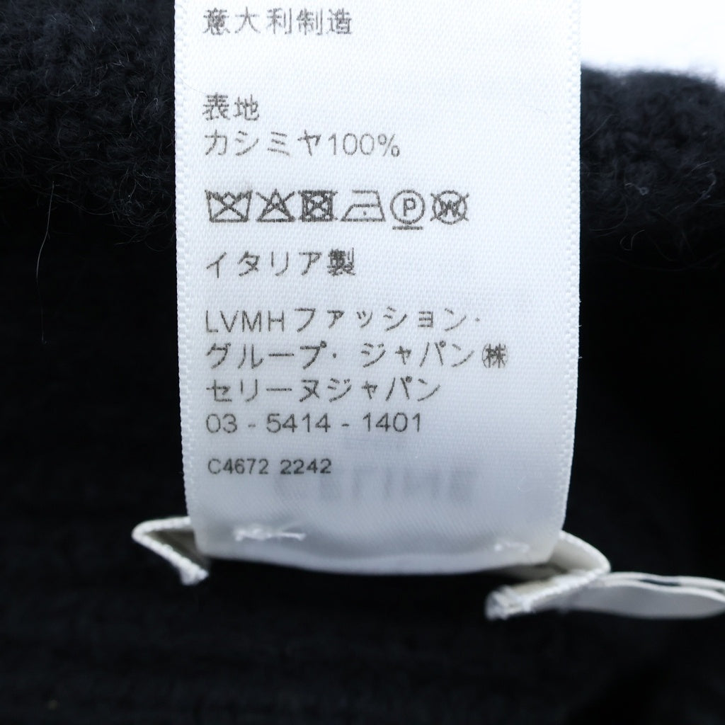 CELINE(セリーヌ) トリオンフロゴパッチデザイン カシミヤニット帽 ビーニー ブラック レディース