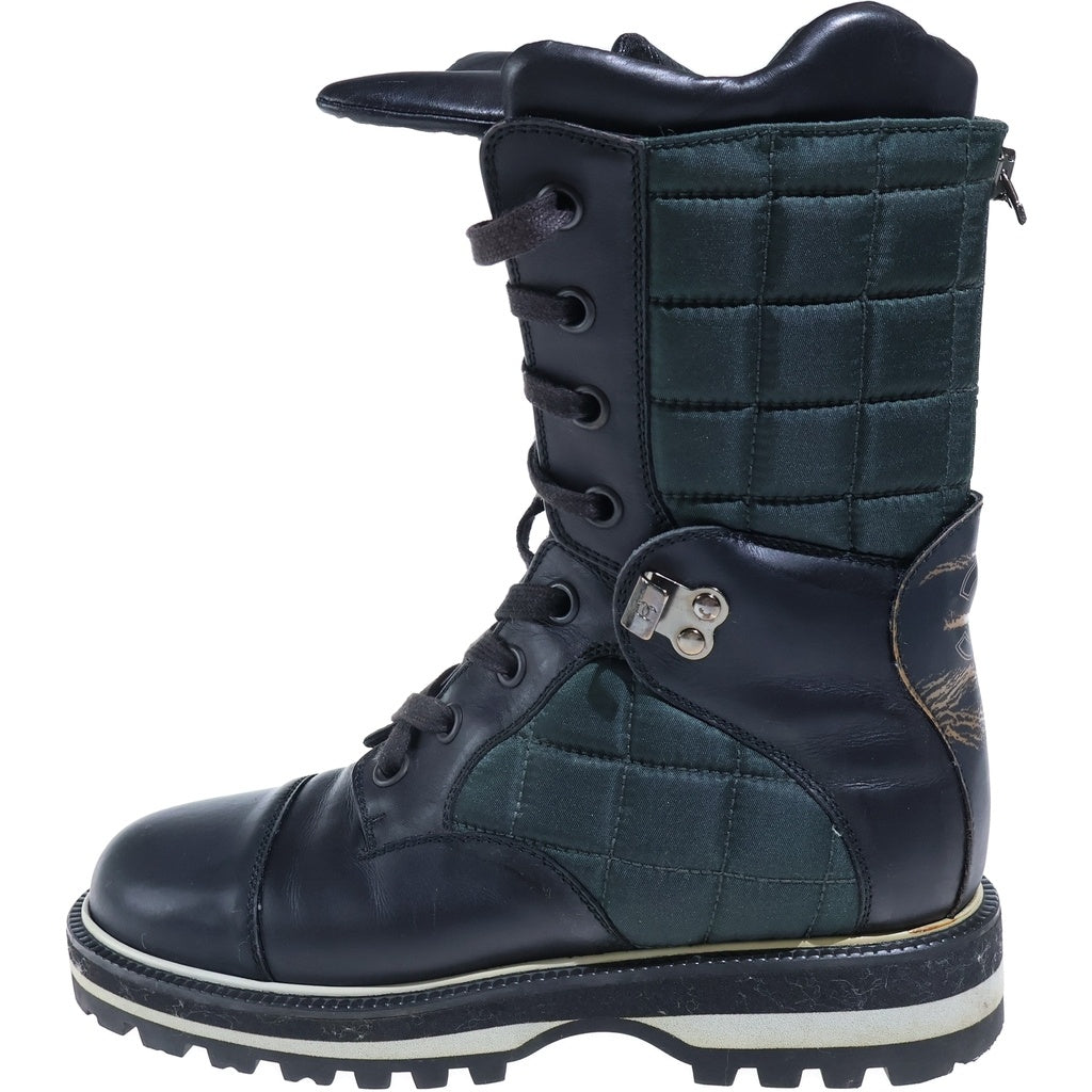 CHANEL(シャネル) スポーツライン スノーブーツ ウィンターブーツ ブラック レザー #37 レディース