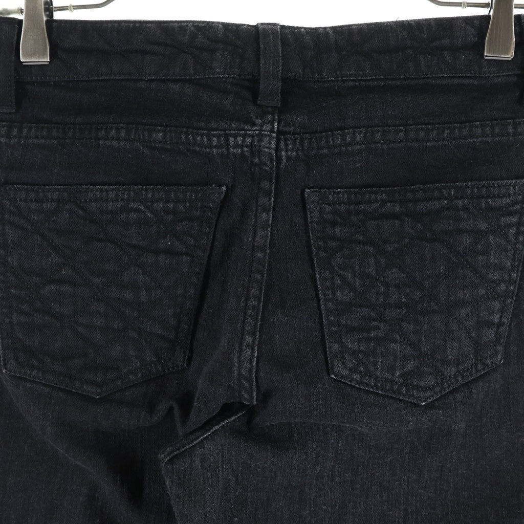 CHANEL(シャネル) Black Denim Pants デニムパンツ ジーンズ マトラッセデザインバックポケット ココマーク刺繍 P36409V26492 レディース