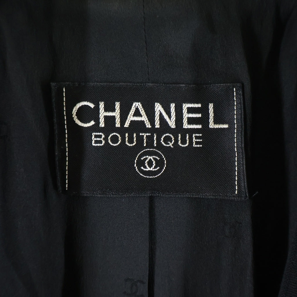 CHANEL(シャネル) ヴィンテージ ココボタン ダブルブレスト テーラードジャケット ブラック レディース