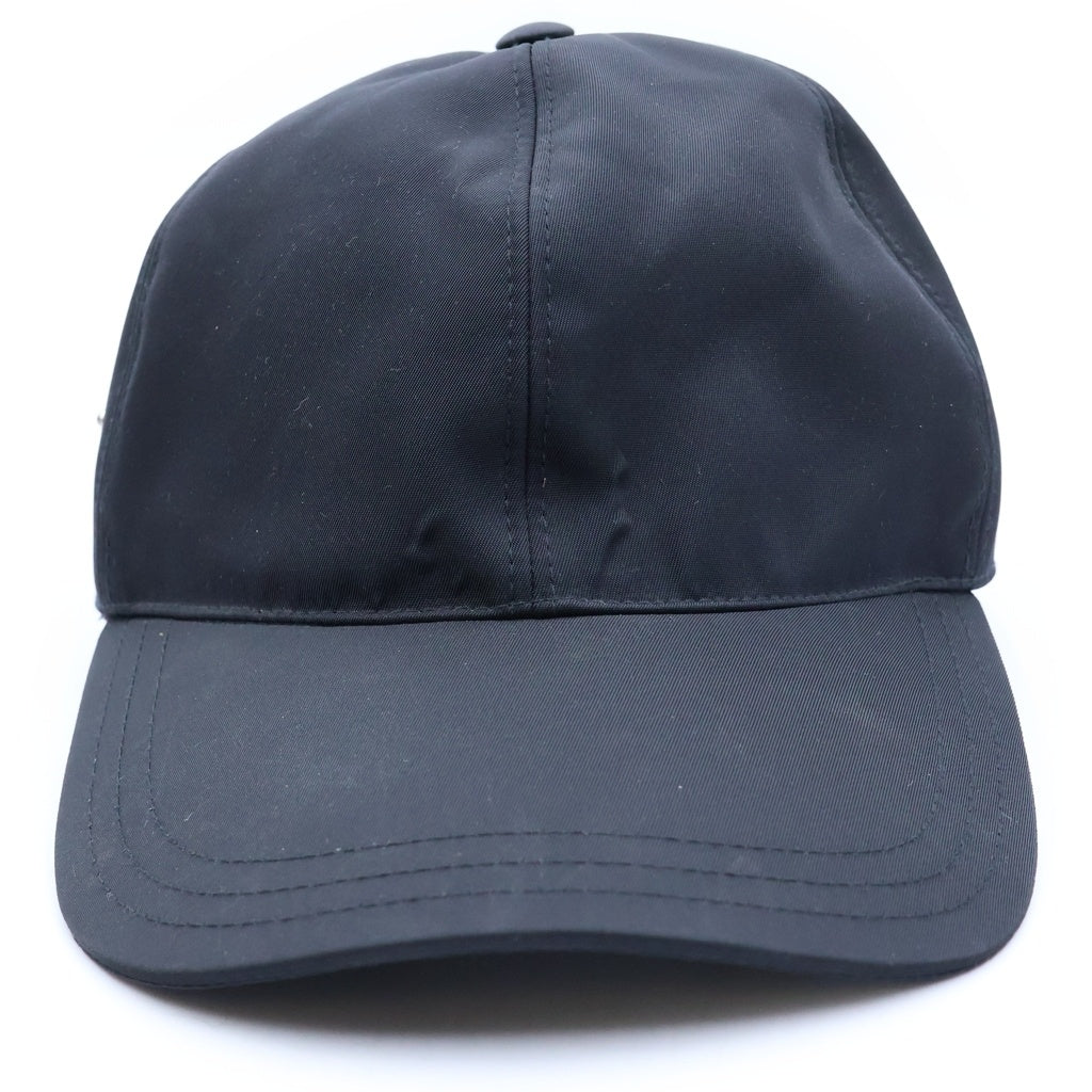 PRADA(プラダ) トライアングルロゴキャップ ブラック ナイロン 1HC274 レディース