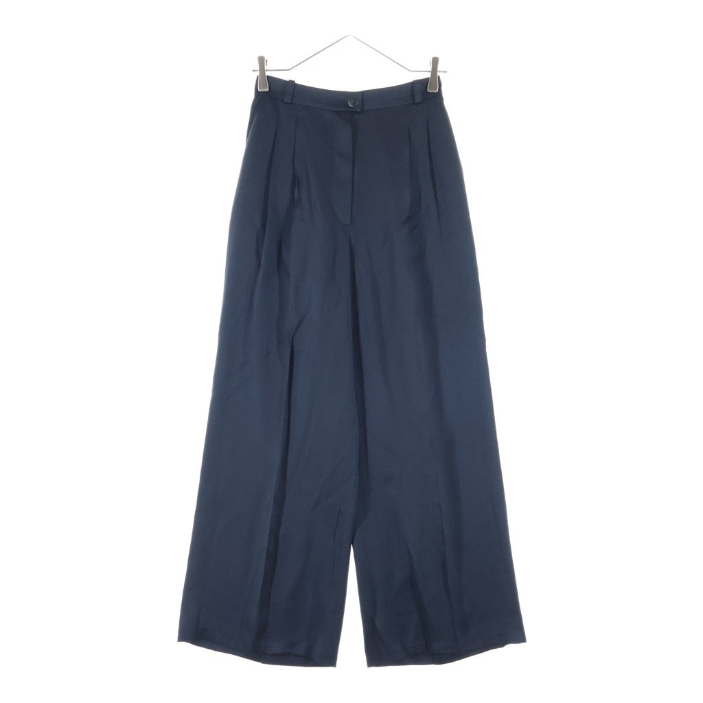 CHANEL(シャネル) 02SS VINTAGE Silk Wide Pants シルクワイドパンツ スラックス ブラック P19220W02913 レディース