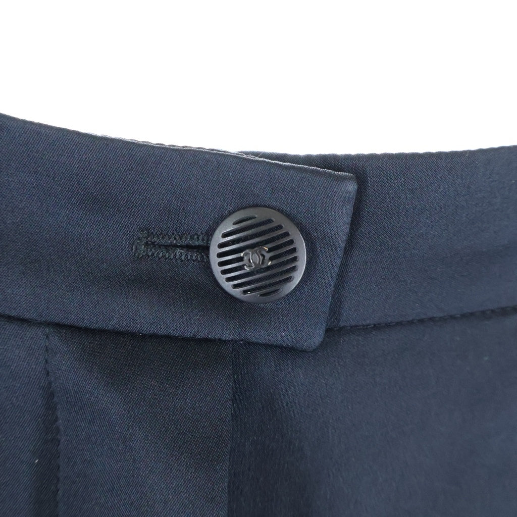 CHANEL(シャネル) 02SS VINTAGE Silk Wide Pants シルクワイドパンツ スラックス ブラック P19220W02913 レディース