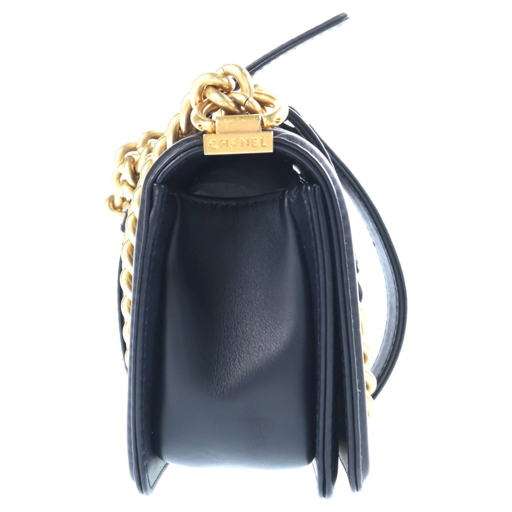 CHANEL(シャネル) ボーイシャネル20 チェーンショルダーバッグ ブラック ラムスキン 29番台 ゴールド金具 レディース