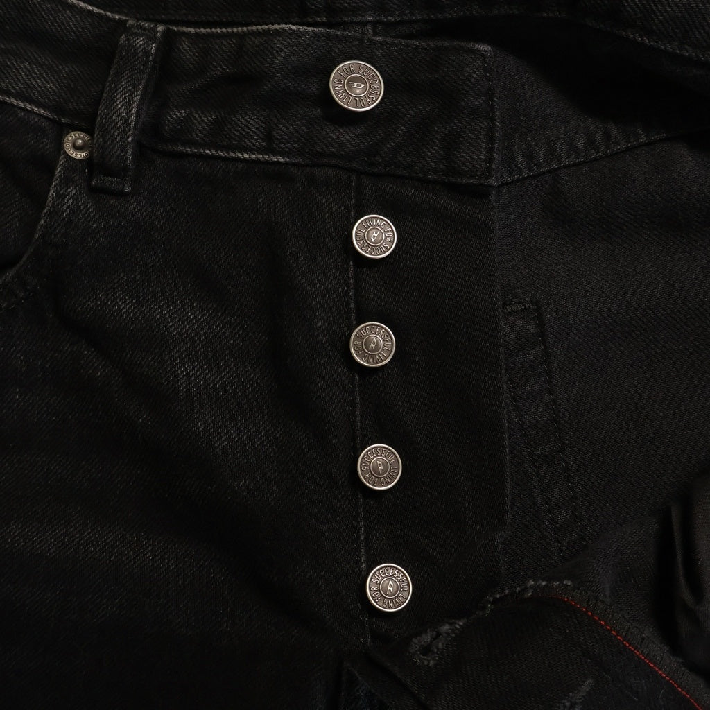DIESEL(ディーゼル) Relaxed Jeans 1996 D-SIRE リラックス ルーズフィット ウォッシュド デニムパンツ ブラック A06926