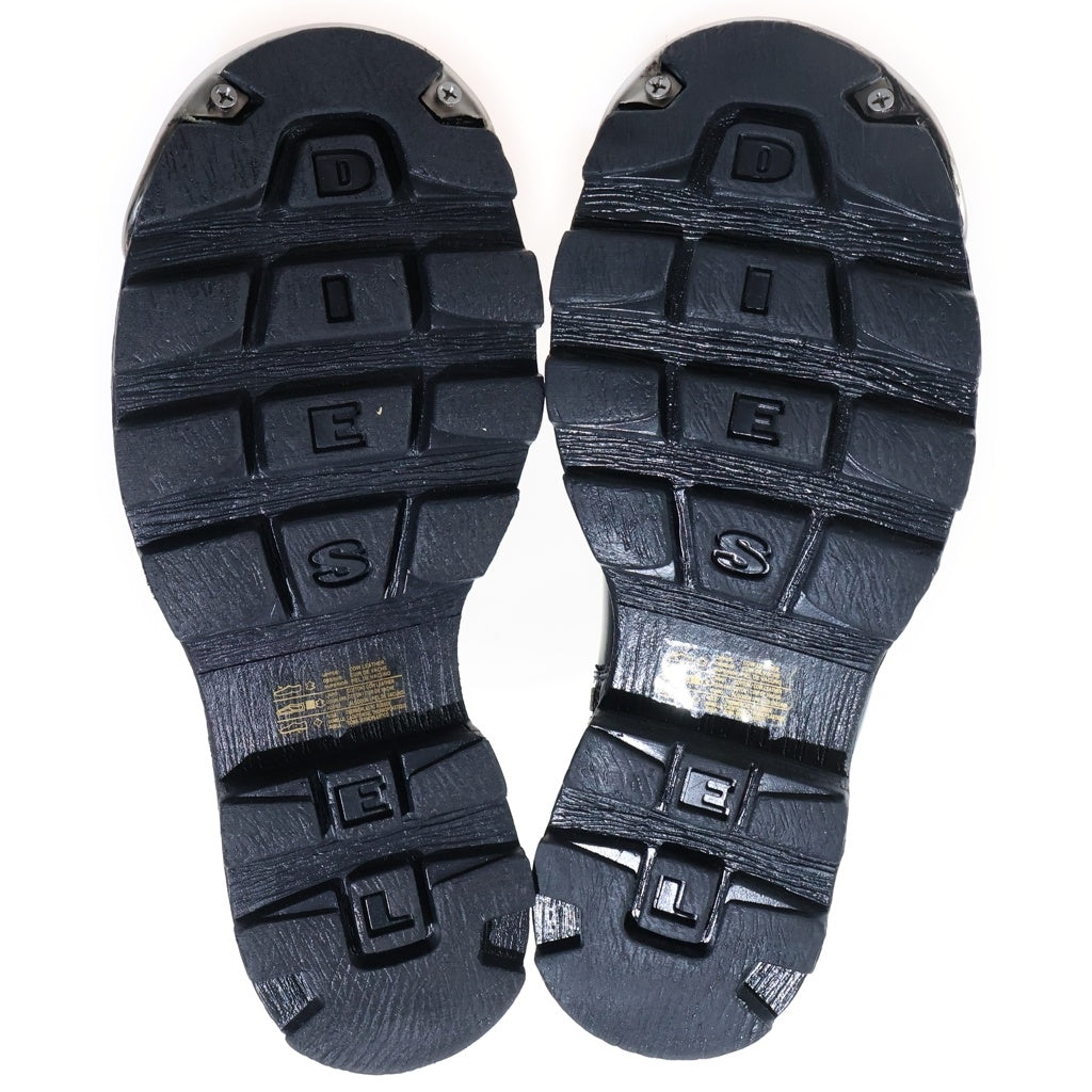 DIESEL(ディーゼル) 24SS D-HAMMER BT ZIP D ジッパー レザー アンクルブーツ ブラック Y03254 P5268 T8013