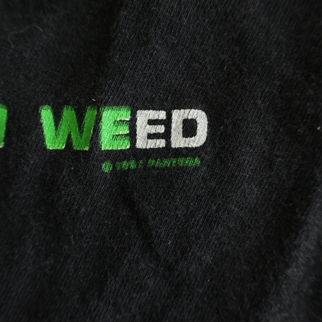 VINTAGE(ヴィンテージ) 90S VINTAGE PANTERA WEED ヴィンテージ パンテラ ウィード 両面プリントデザイン クルーネック 半袖Tシャツ カットソー ブラック