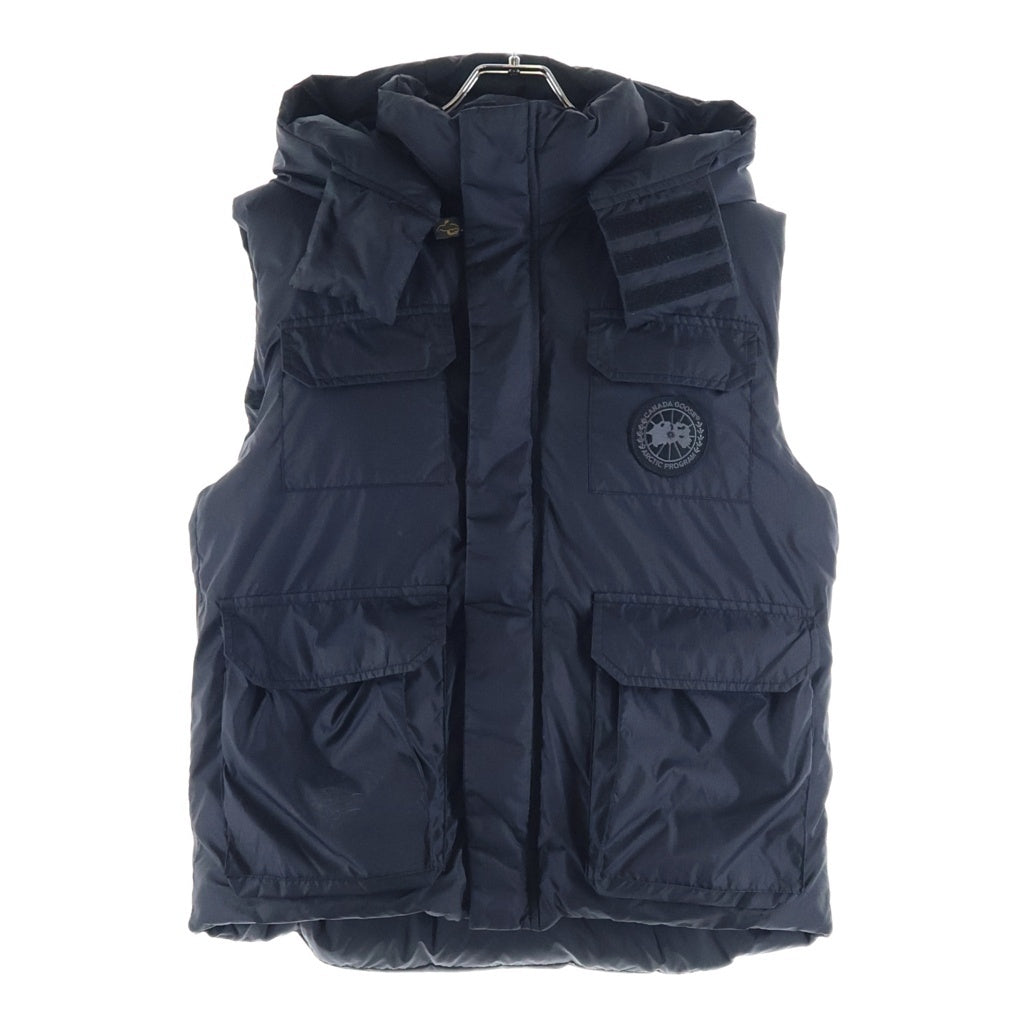 CANADA GOOSE(カナダグース) BLACK LABEL ALBERTA VEST ブラックレーベル アルバータ ベスト フーデッド フラップポケット ジップアップ ダウンベスト ジャケット ブラック 3337JM