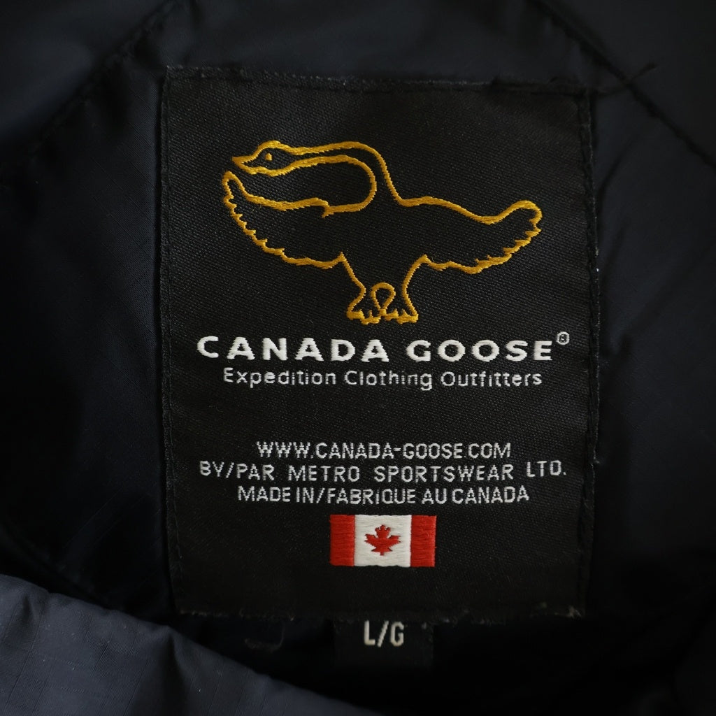 CANADA GOOSE(カナダグース) BLACK LABEL ALBERTA VEST ブラックレーベル アルバータ ベスト フーデッド フラップポケット ジップアップ ダウンベスト ジャケット ブラック 3337JM