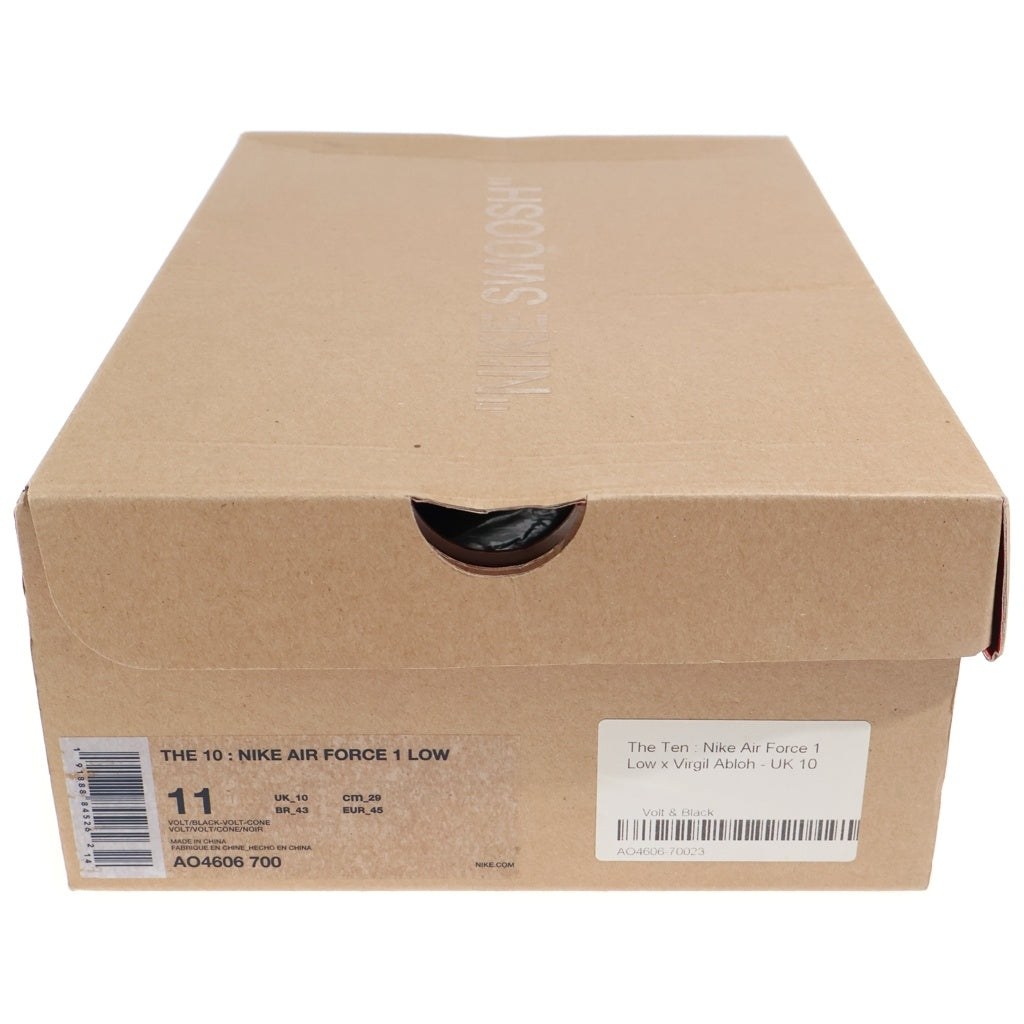 NIKE(ナイキ) ×Off-White AIR FORCE1 LOW VOLT オフホワイト エアフォース1 ボルト ローカットスニーカー イエロー US11/29cm AO4606-700