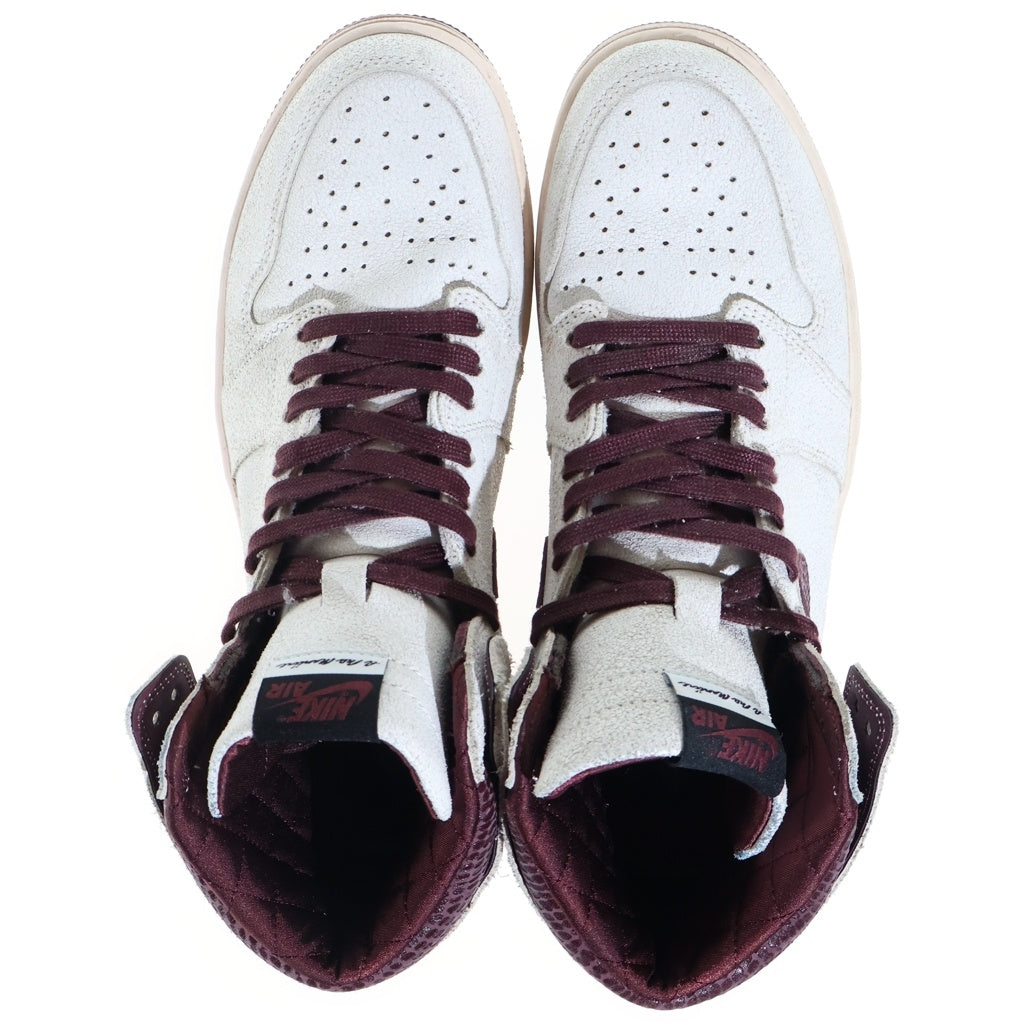 NIKE(ナイキ) ×A Ma Maniere AIR JORDAN1 RETRO HIGH OG SAIL AND BURGUNDY アママニエール エアジョーダン1 レトロ セイル アンド バーガンディ DO7097-100