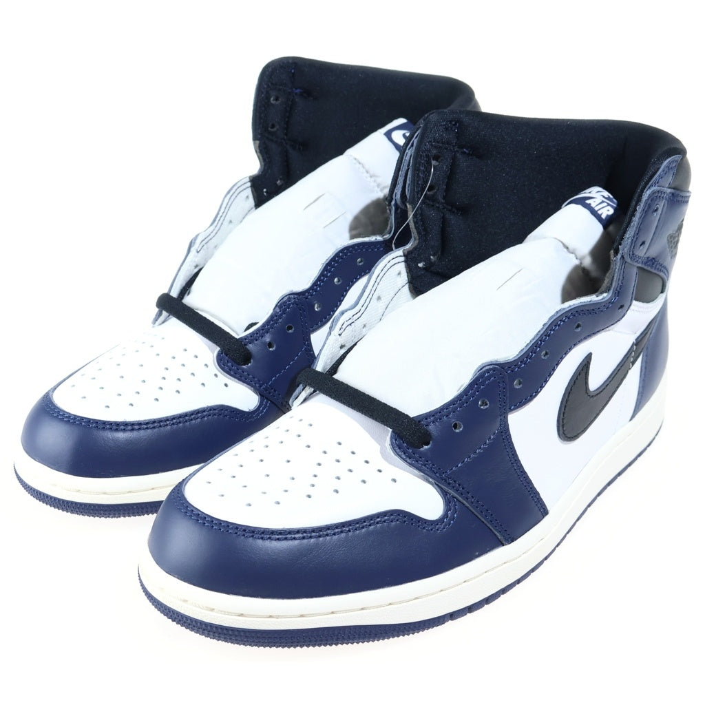 NIKE(ナイキ) AIR JORDAN1 RETRO HIGH OG MIDNIGHT NAVY エアジョーダン1 レトロ ミッドナイト ネイビー ハイカットスニーカー ホワイト/ネイビー US11/29cm DZ5485-401
