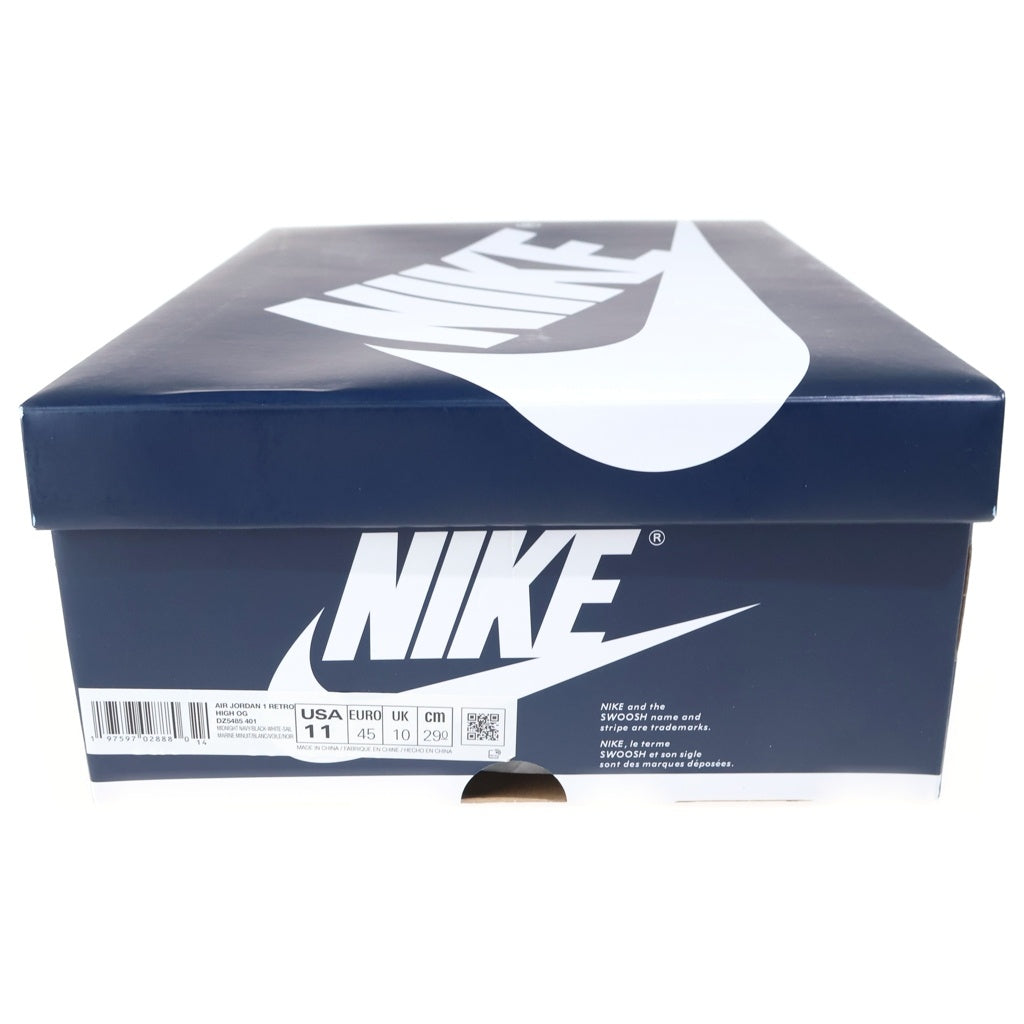 NIKE(ナイキ) AIR JORDAN1 RETRO HIGH OG MIDNIGHT NAVY エアジョーダン1 レトロ ミッドナイト ネイビー ハイカットスニーカー ホワイト/ネイビー US11/29cm DZ5485-401
