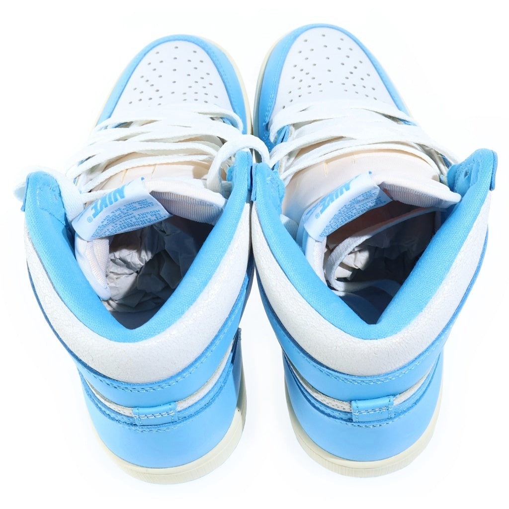 NIKE(ナイキ) エアジョーダン1 レトロ HAGH OG ハイカットスニーカー ホワイト×ライトブルー #25 DZ5485-402