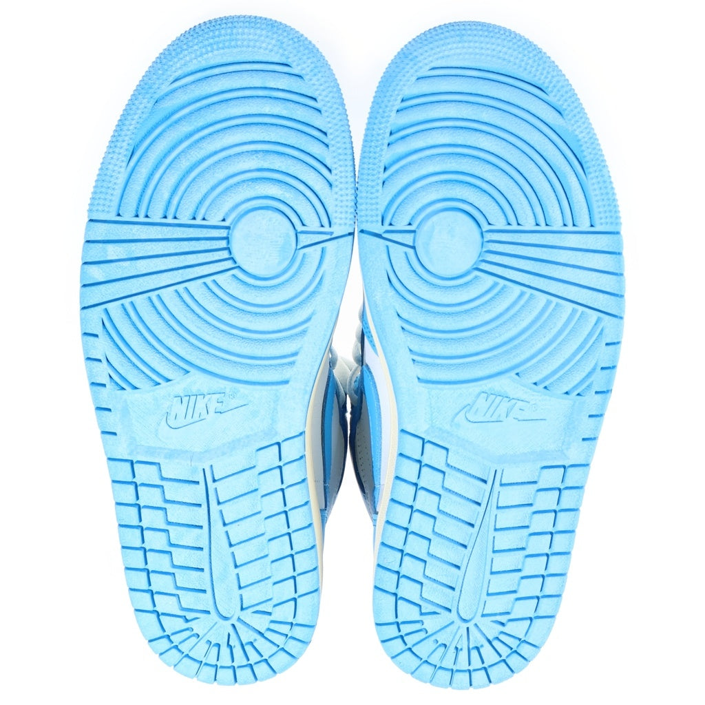 NIKE(ナイキ) エアジョーダン1 レトロ HAGH OG ハイカットスニーカー ホワイト×ライトブルー #25 DZ5485-402