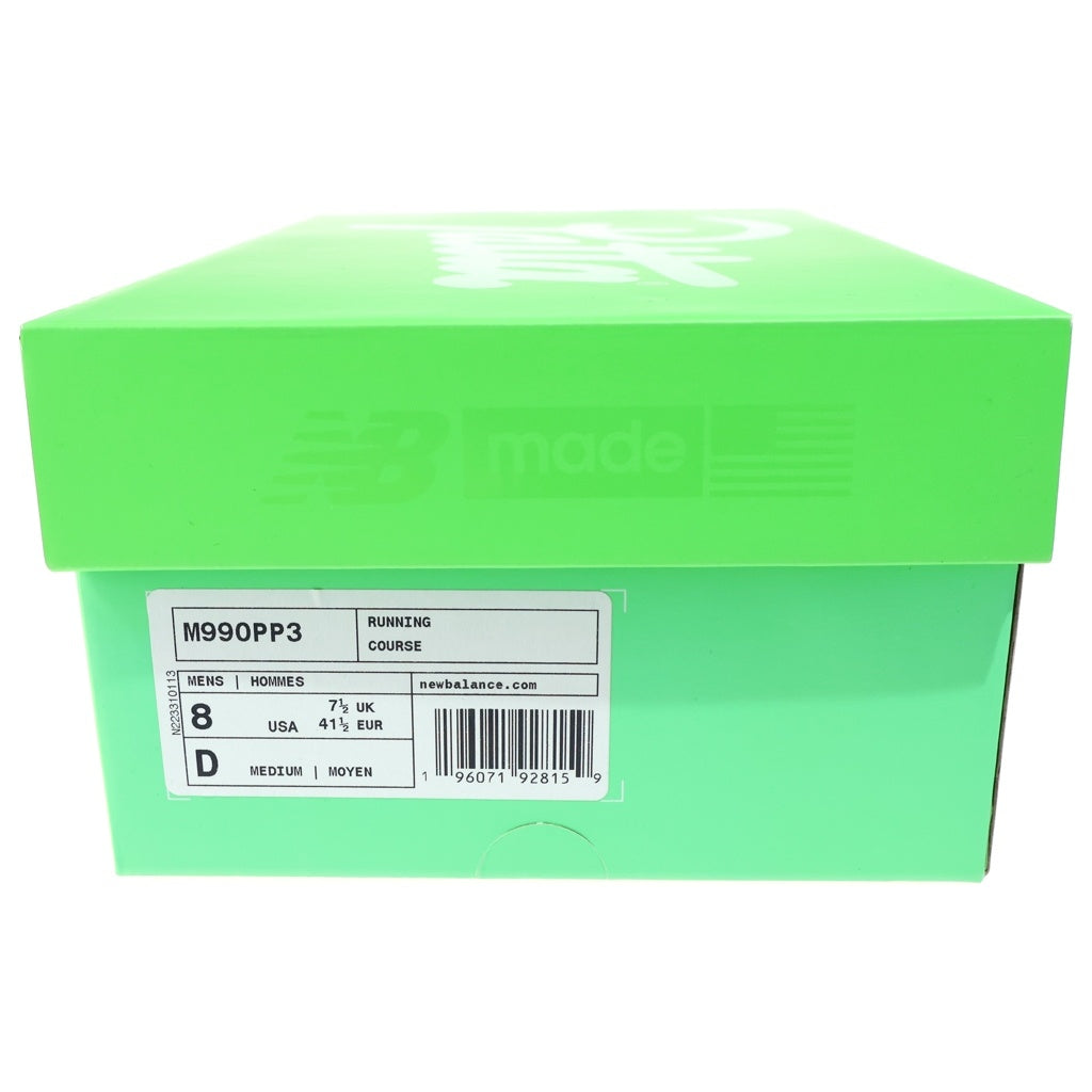New Balance(ニューバランス) ×Patta 990V3 KEEP YOUR FAMILY CLOSE パタ キープ ユア ファミリー クローズ ローカットスニーカー カーキ US8/26cm M990PP3