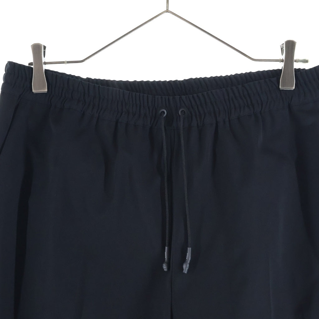 HYKE(ハイク) TASLAN WIDE LEG PANTS タスラン ワイドレッグ ロングパンツ イージーパンツ ブラック 241-13293