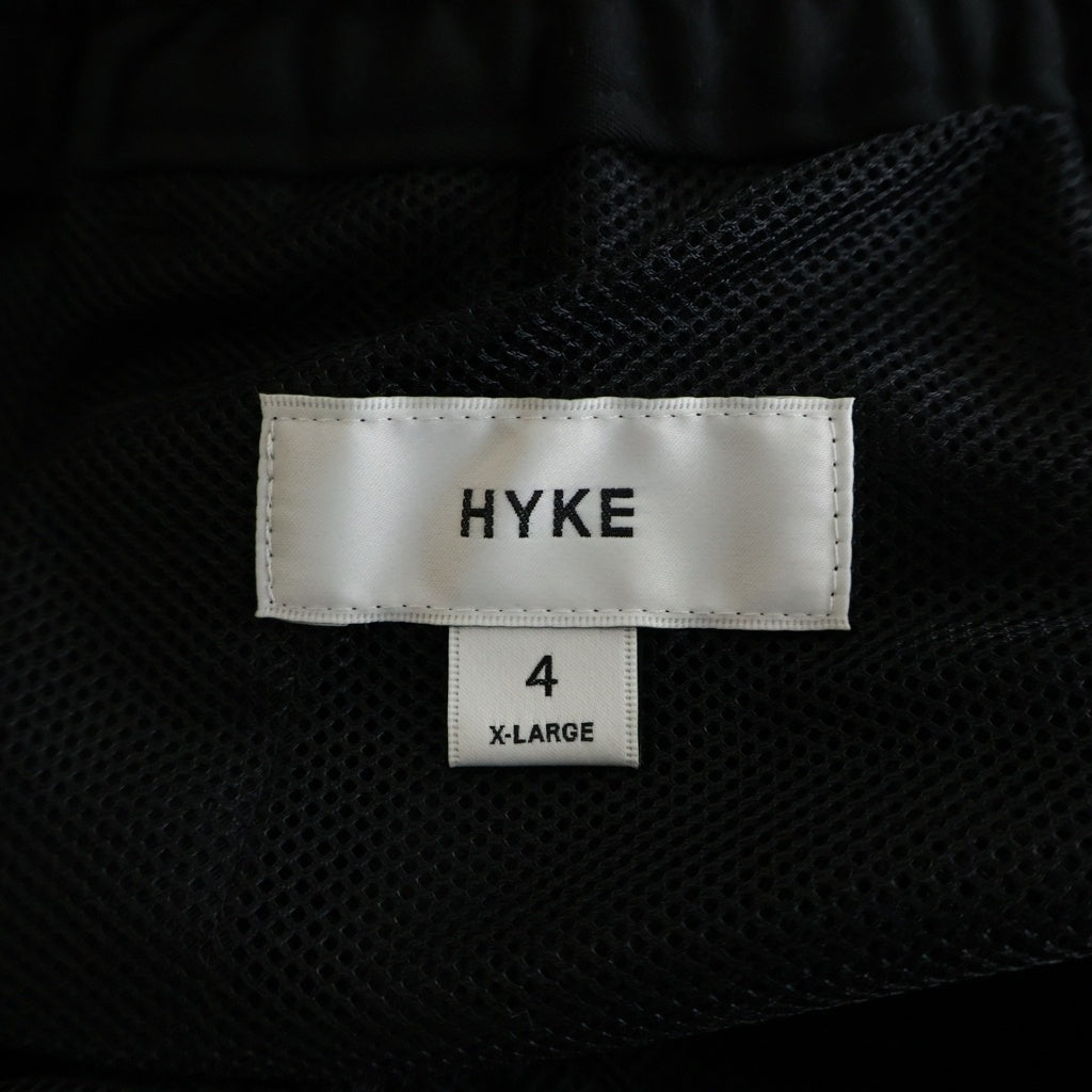 HYKE(ハイク) TASLAN WIDE LEG PANTS タスラン ワイドレッグ ロングパンツ イージーパンツ ブラック 241-13293