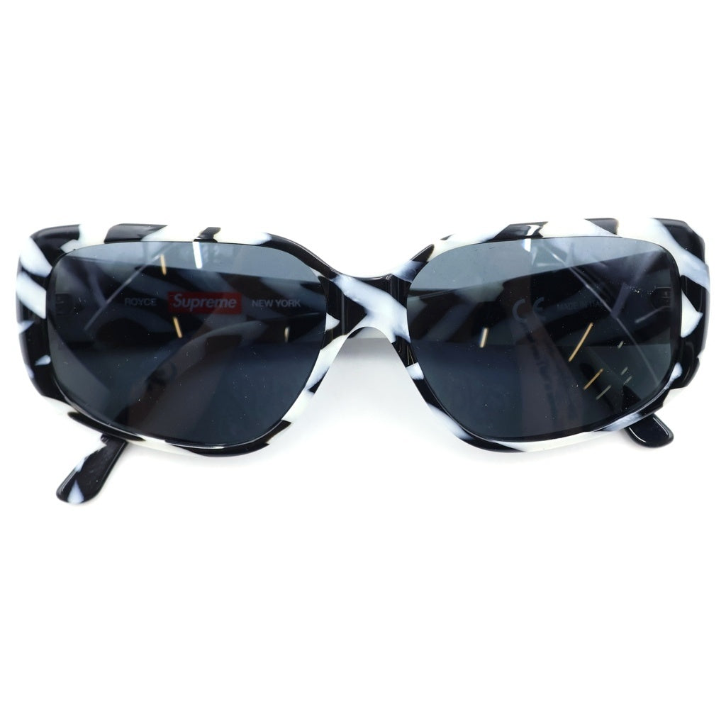 SUPREME(シュプリーム) Royce Sunglasses Zebra ロイス サングラス ゼブラ アイウェア ブラック/ホワイト