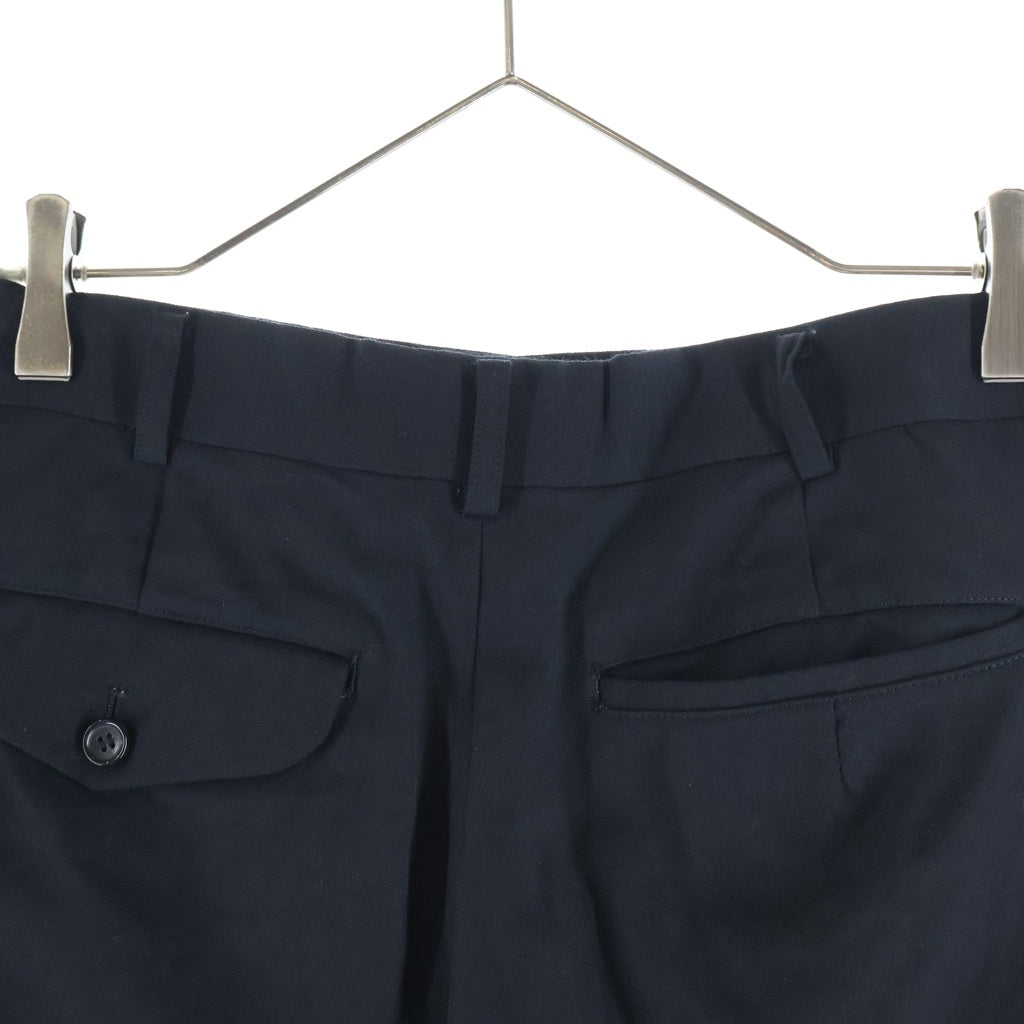 COMME des GARCONS HOMME PLUS(コムデギャルソンオムプリュス) 12SS ジップフライ フロントフリルデザイン ハーフパンツ ウールショートパンツ ショーツ ブラック PI-P064