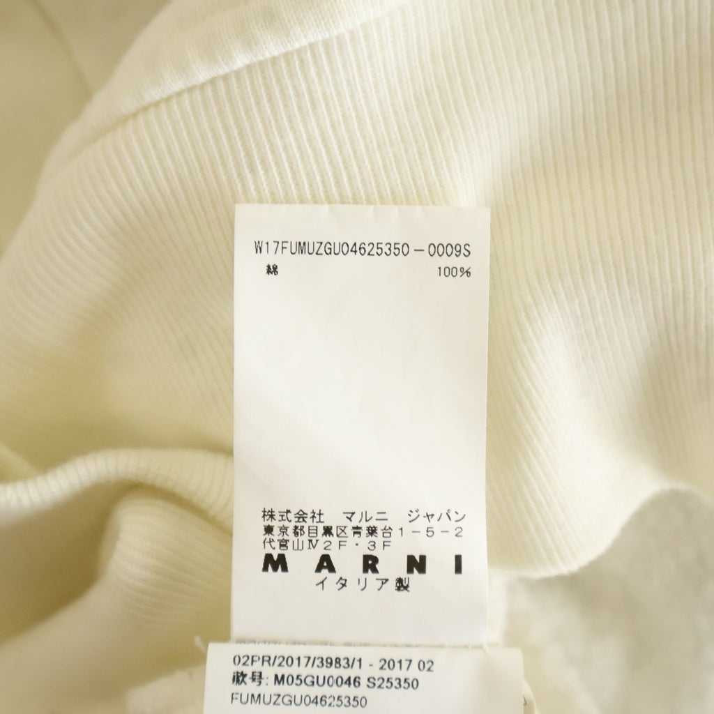 MARNI(マルニ) フロントポケット付き クルーネック プルオーバーパーカー スウェットシャツ ホワイト M05GU0046