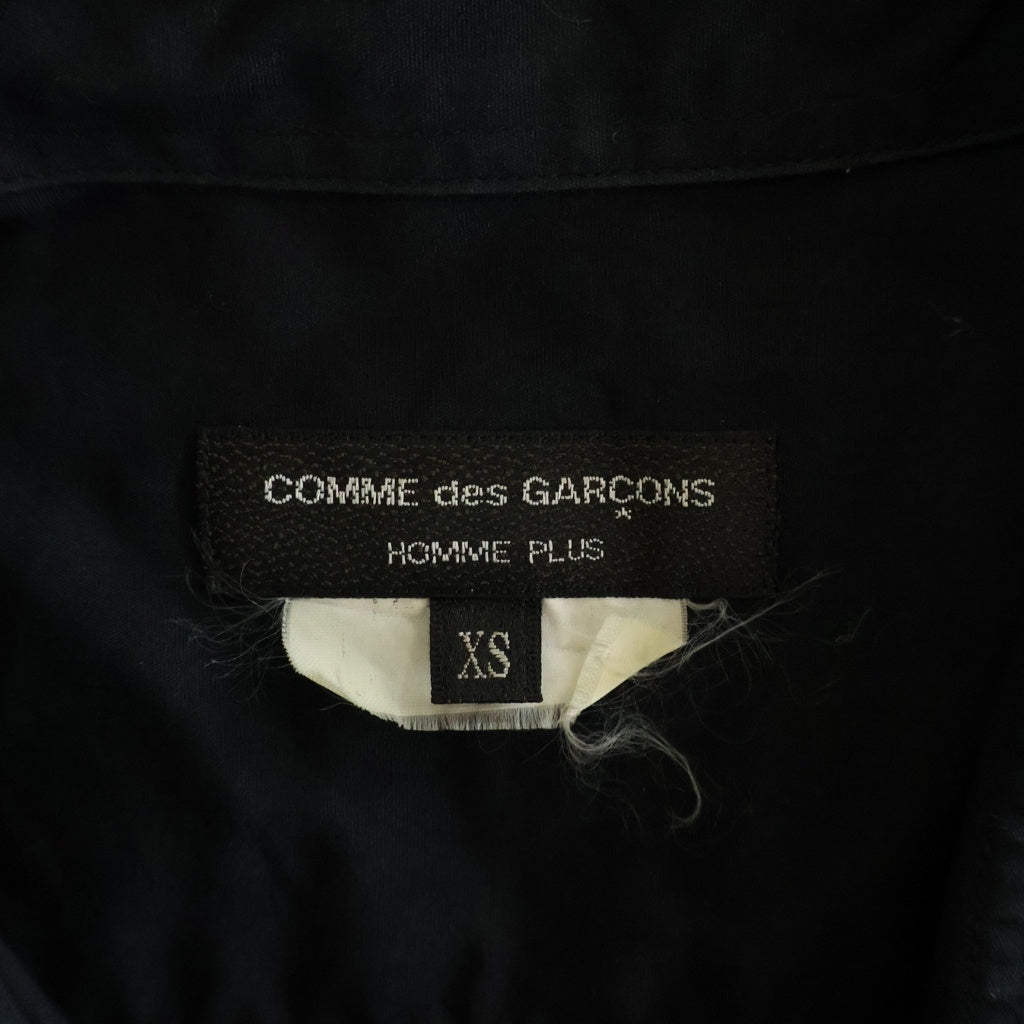 COMME des GARCONS HOMME PLUS(コムデギャルソンオムプリュス) 11AW ボタンフライ 七分丈 長袖 シャツ ブラック PI-B008