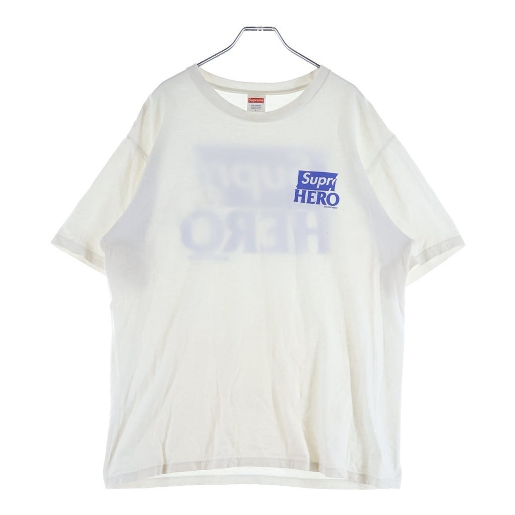 SUPREME(シュプリーム) ×ANTIHERO Dog Tee アンタイヒーロー ドッグ フロントバックプリント クルーネック 半袖カットソー Tシャツ ホワイト/ブルー