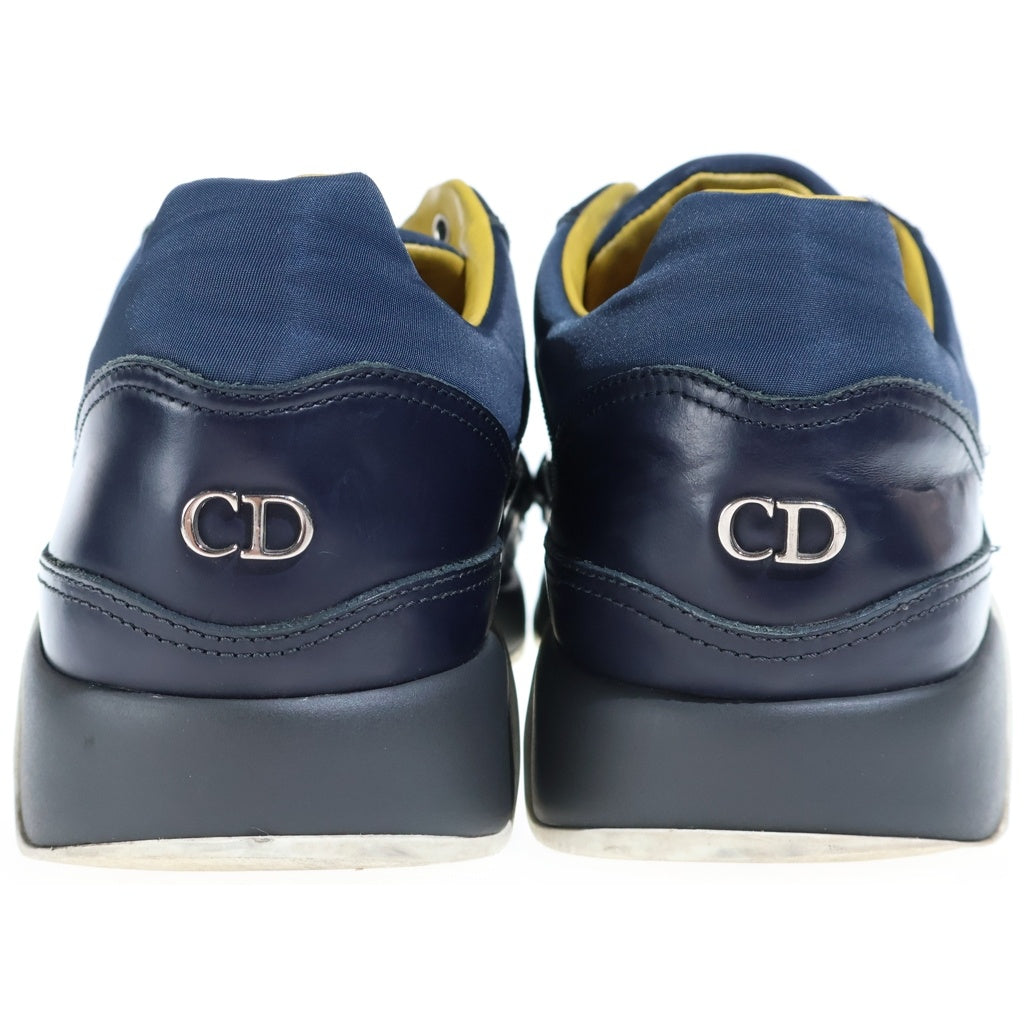 Dior HOMME(ディオールオム) CDロゴ アジャスター レザー ローカットスニーカー ネイビー/ブラック