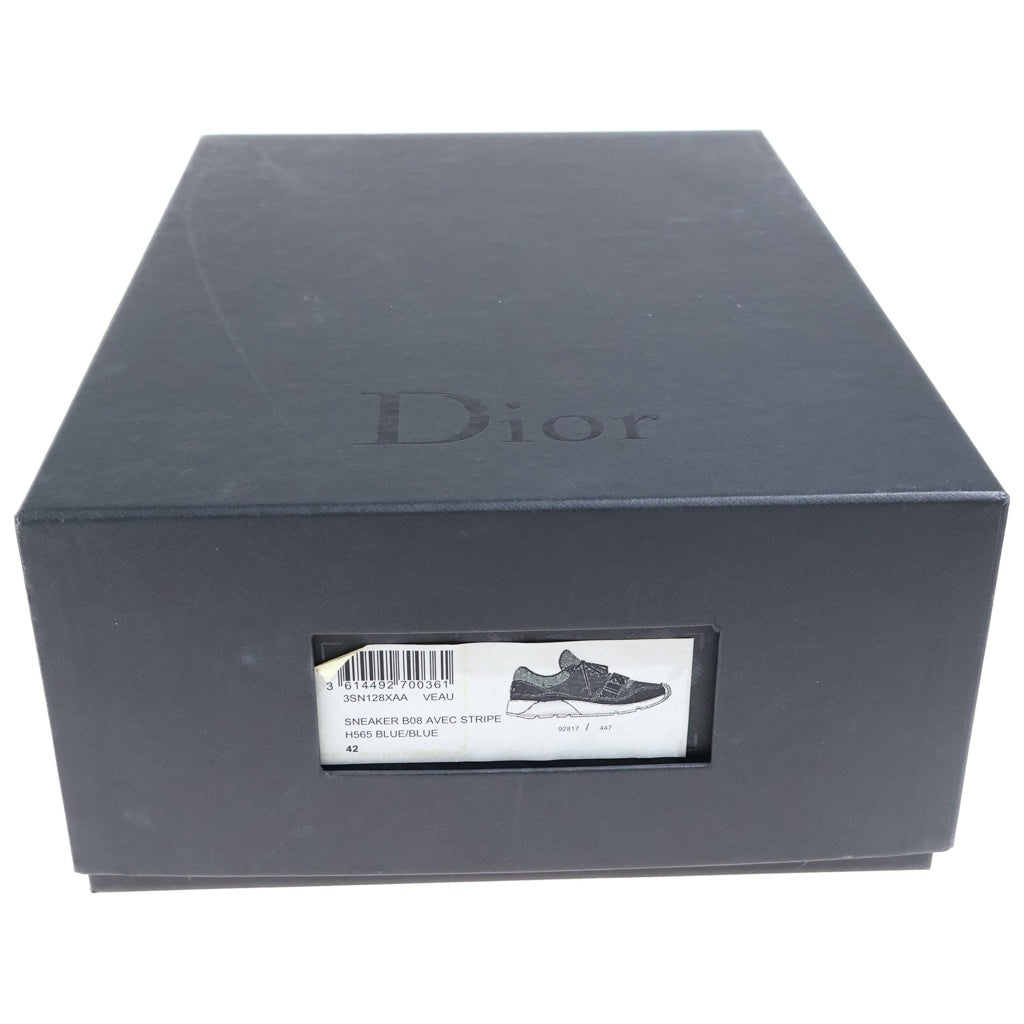 Dior HOMME(ディオールオム) CDロゴ アジャスター レザー ローカットスニーカー ネイビー/ブラック