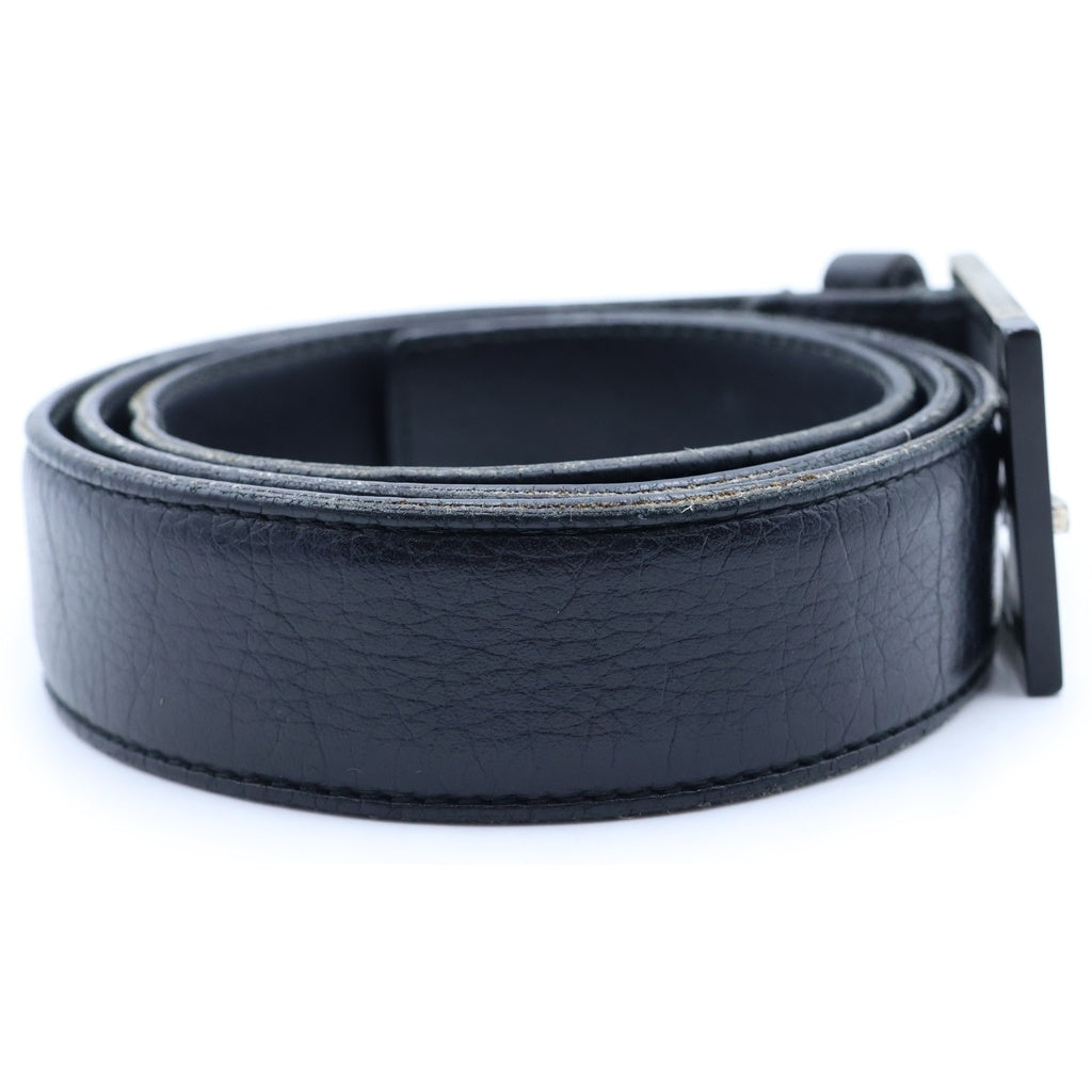 Dior HOMME(ディオールオム) スクエアトゥバックル レザー ベルト ブラック 23-MA-O115 レディース