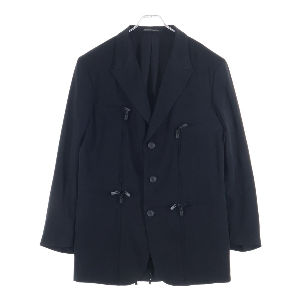 Yohji Yamamoto(ヨウジヤマモト) 25SS マルチジップ テーラードジャケット ブラック HP-J15-500