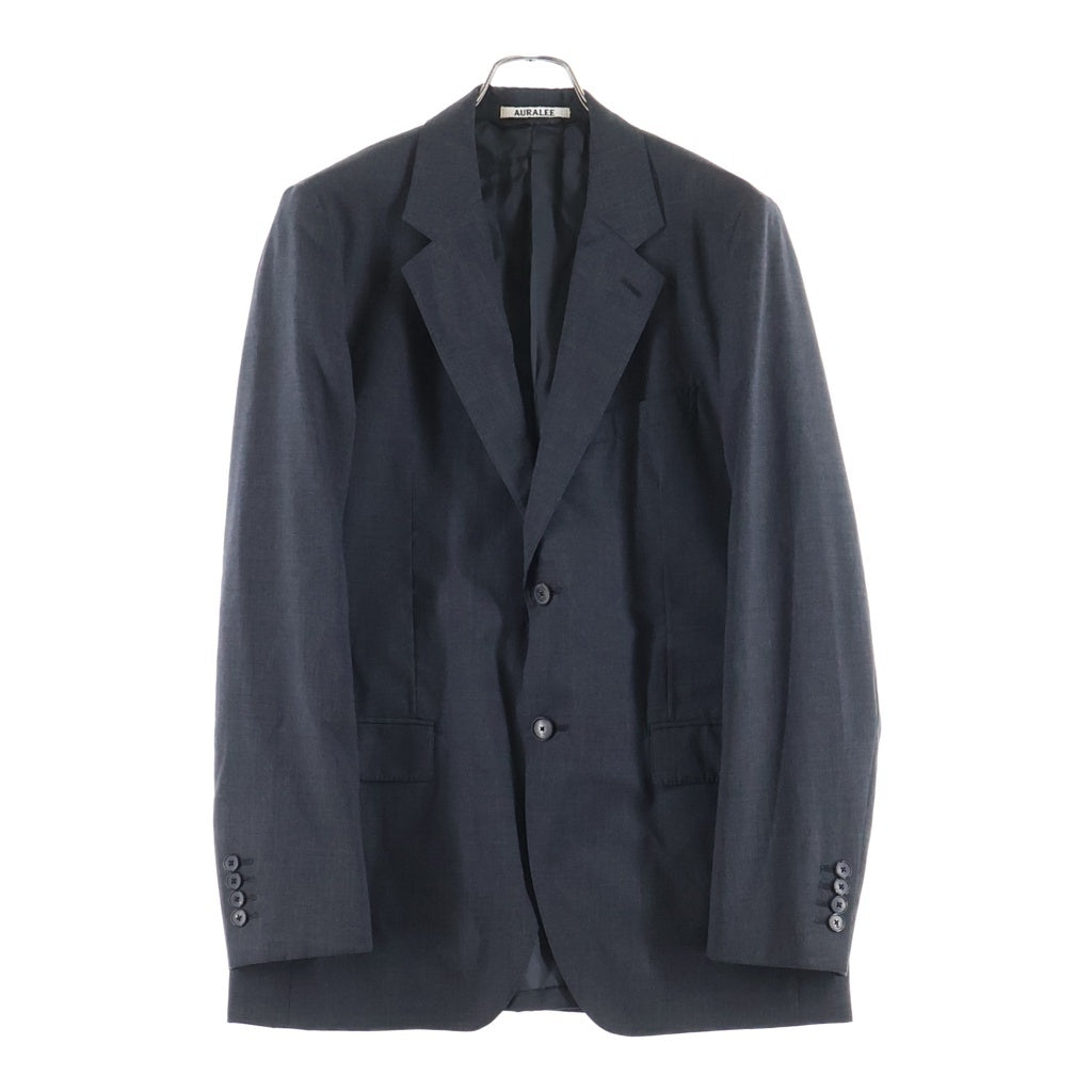 AURALEE(オーラリー) 23SS SUPER FINE TROPICAL WOOL JACKET スーパーファイントロピカル ボタンフライ テーラードジャケット グレー A23SJ02WT
