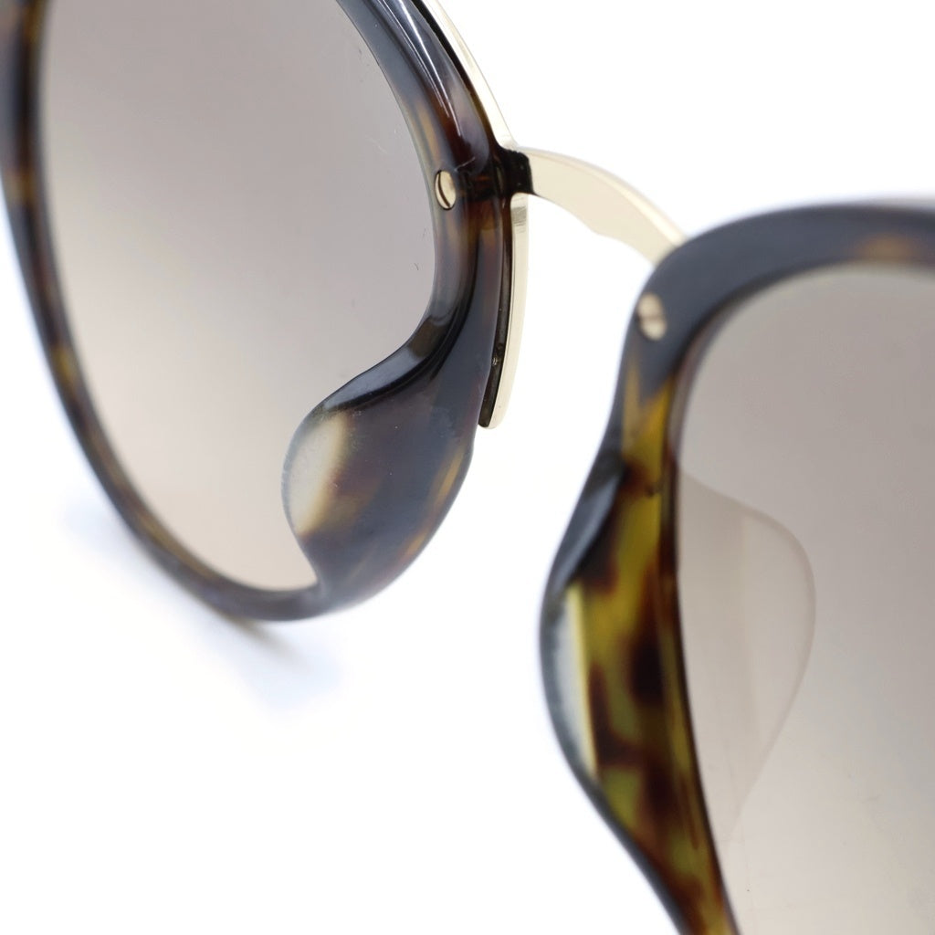PRADA(プラダ) ラウンド キャッツアイフレーム サングラス メガネ 眼鏡 アイウェア ゴールド/ブラウン SPR 66T-F レディース