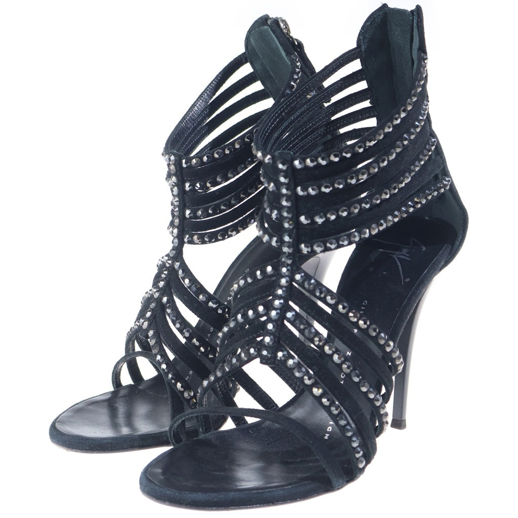 GIUSEPPE ZANOTTI(ジュゼッペ ザノッティ) サンダル ヒール スタッズ レザー ブラック レディース