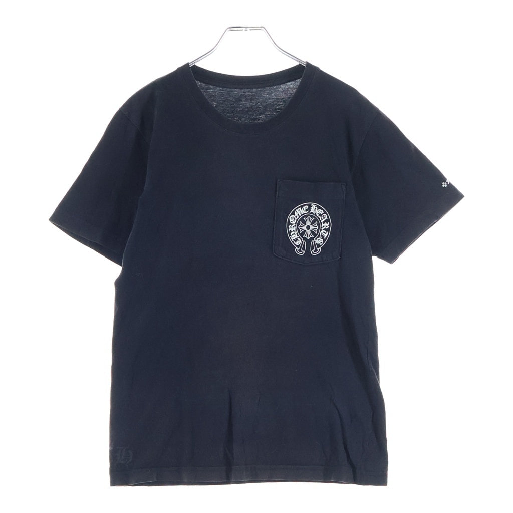 CHROME HEARTS(クロムハーツ) HORSESHOE S/S TEE ホースシュープリント ポケット半袖Tシャツ カットソー ブラック