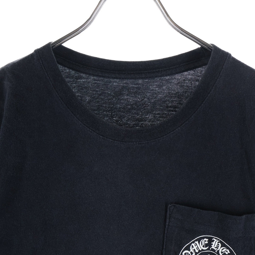CHROME HEARTS(クロムハーツ) HORSESHOE S/S TEE ホースシュープリント ポケット半袖Tシャツ カットソー ブラック