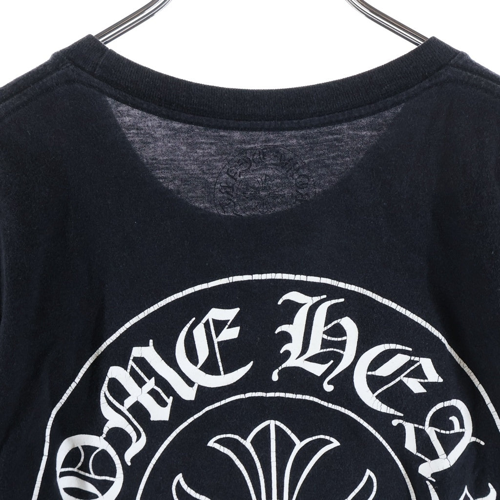 CHROME HEARTS(クロムハーツ) HORSESHOE S/S TEE ホースシュープリント ポケット半袖Tシャツ カットソー ブラック