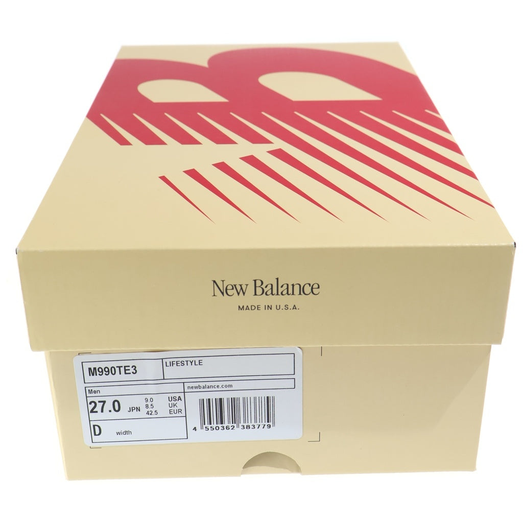 New Balance(ニューバランス) M990TE3 990V3 メッシュ ローカットスニーカー ネイビー US9/27cm