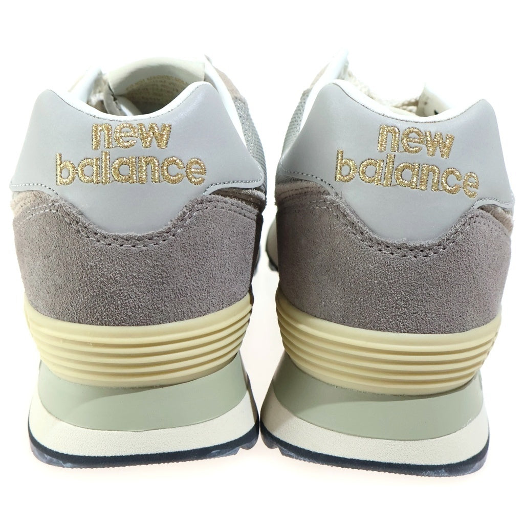 New Balance(ニューバランス) スウェードレザー メッシュ ローカットスニーカー グレー US8.5/26.5cm U574GDY