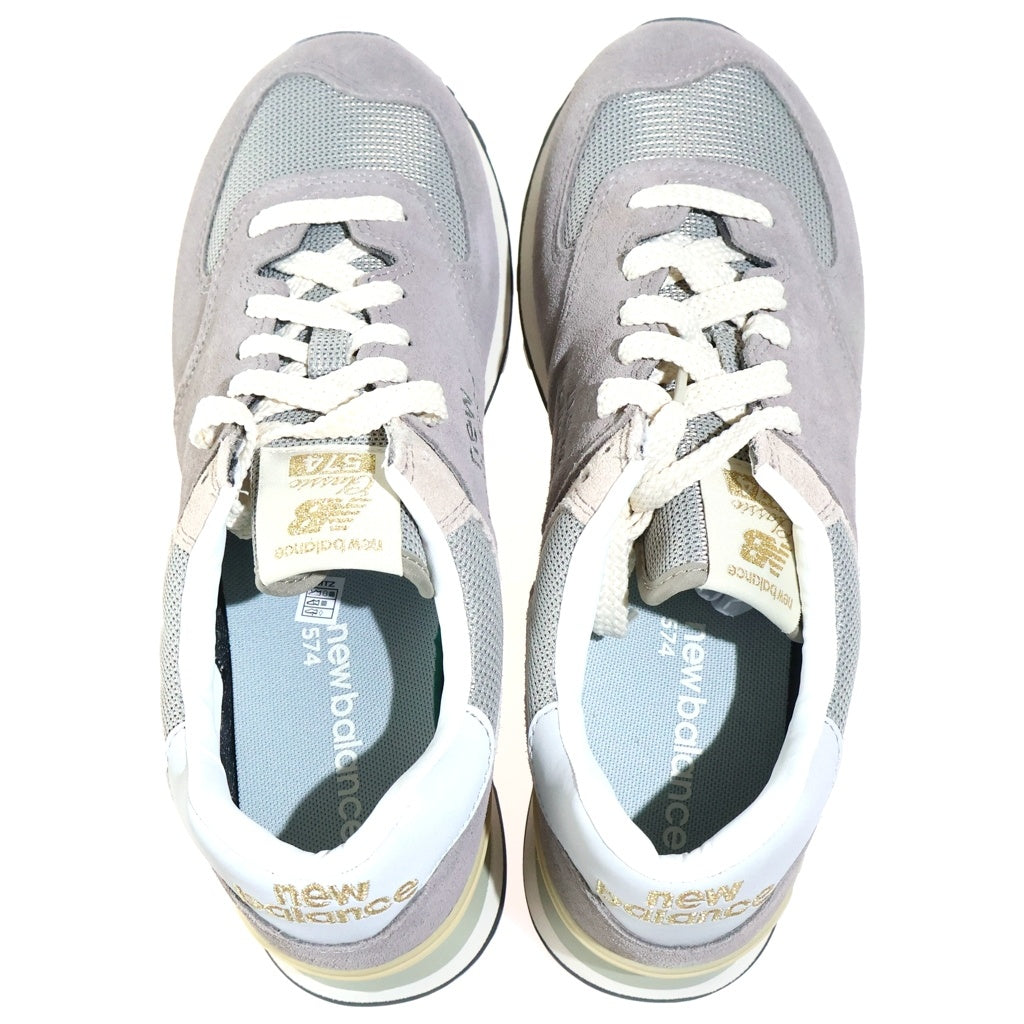 New Balance(ニューバランス) スウェードレザー メッシュ ローカットスニーカー グレー US8.5/26.5cm U574GDY