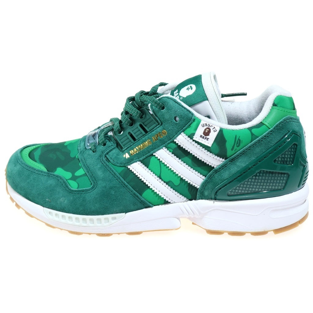 adidas(アディダス) ×A BATHING APE ×UNDEFEATED ZX8000 アベイシングエイプ アンディフィーテッド ローカットスニーカー グリーン US8.5/26.5cm FY8851